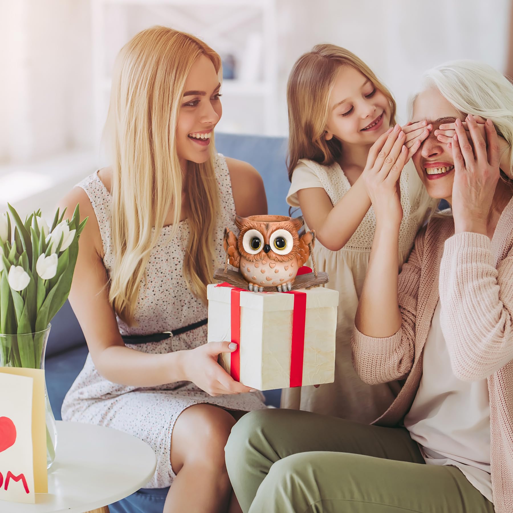 Saysmile Swing Owl planter makes a charming gift for plant lovers