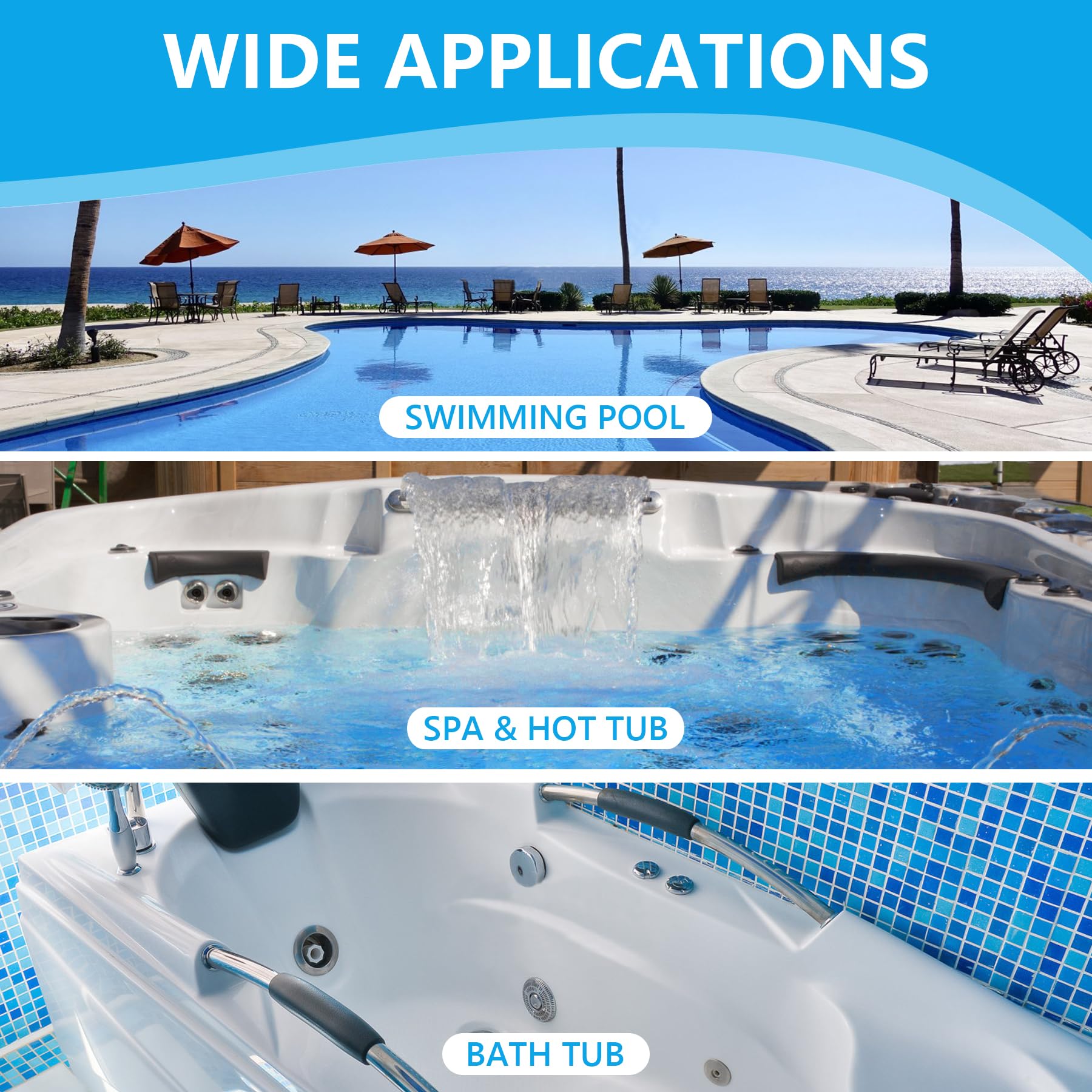 SaySummer spa and hot tub scenario showing phosphate test in action