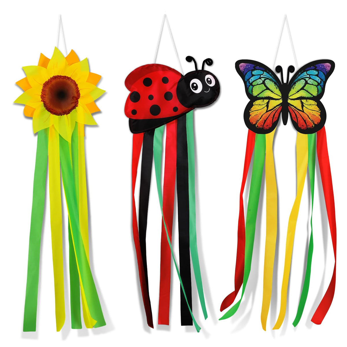 Saysurey sunflower wind sock adds vibrant color to your garden