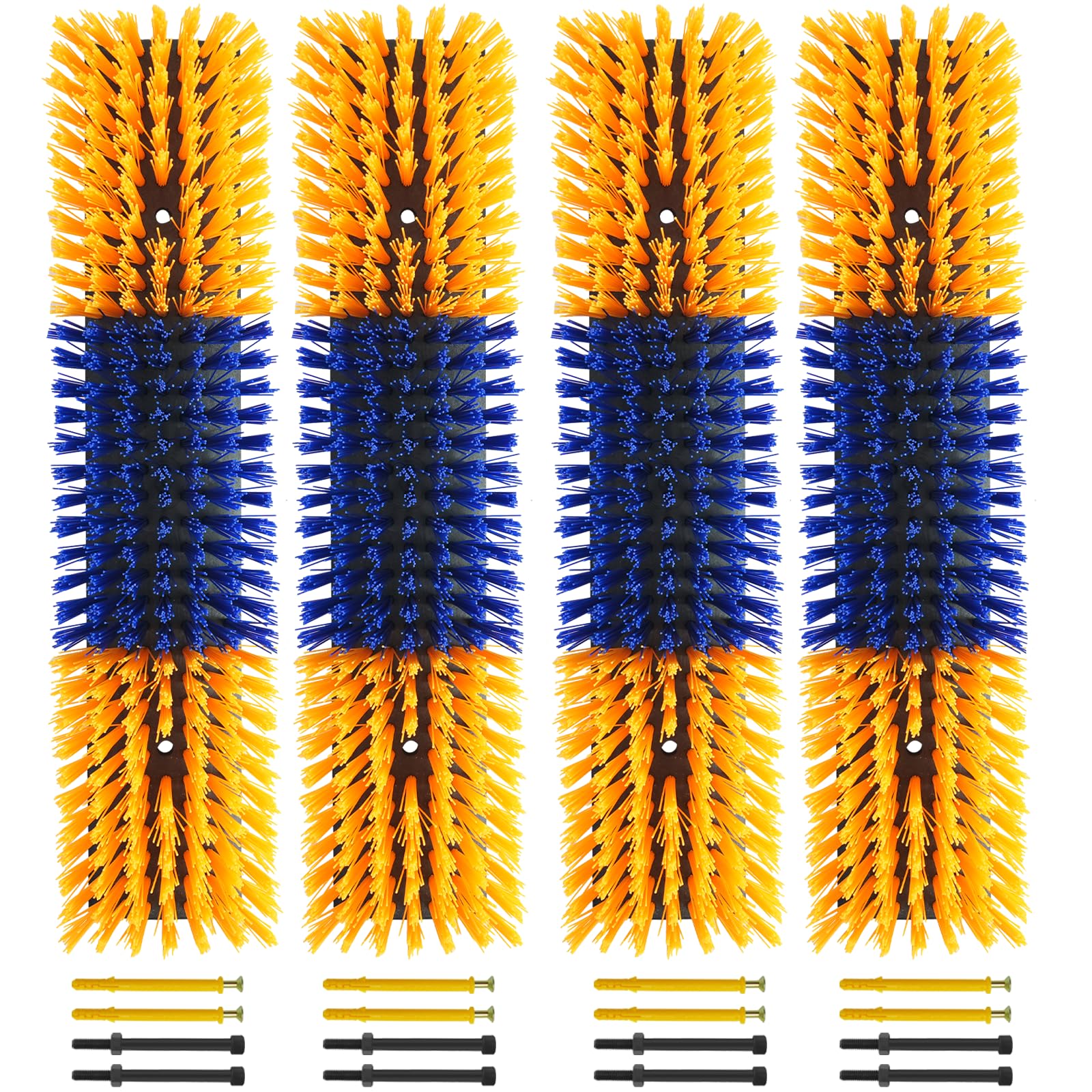 Sayutie livestock scratch brush with 16 screws for sturdy grooming on cattle and horses.