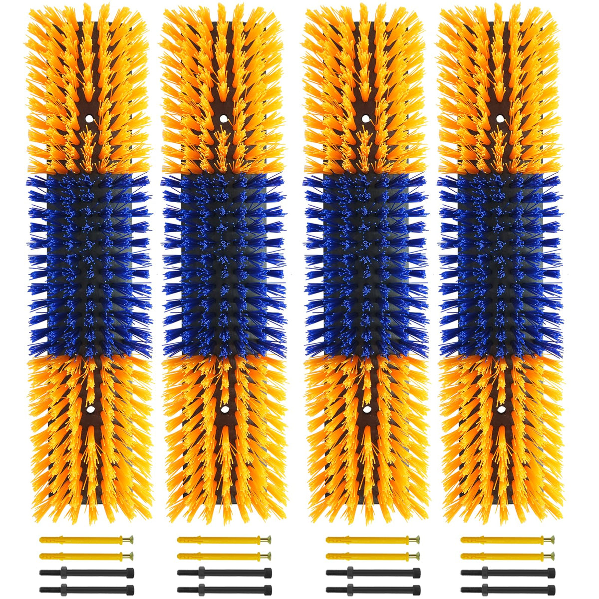Sayutie livestock scratch brush with 16 screws for sturdy grooming on cattle and horses.