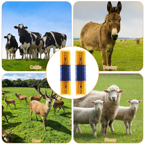 Sayutie versatile farm grooming brush suitable for cattle, sheep, horses, and pigs.