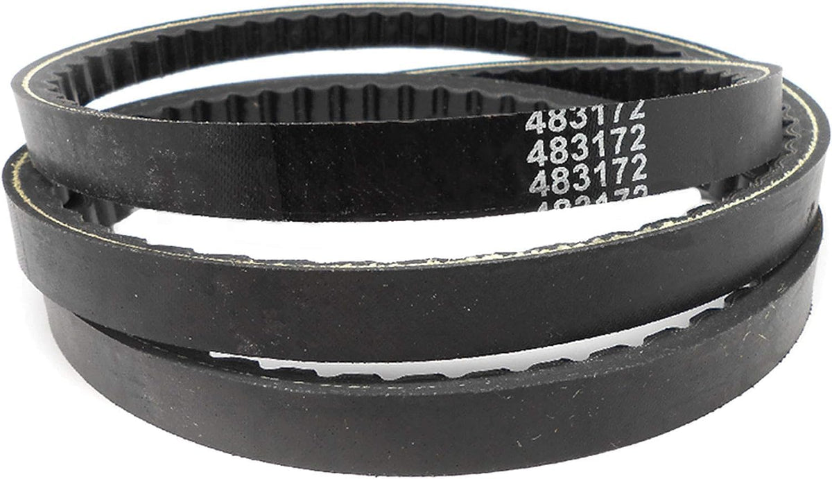 SCAG 483172 OEM mower belt close-up, durable construction for reliable cutting.