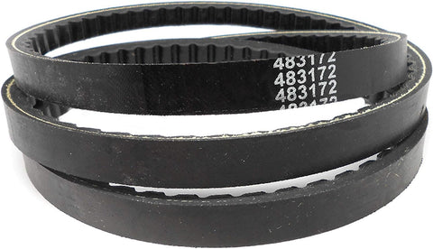 SCAG 483172 OEM mower belt close-up, durable construction for reliable cutting.