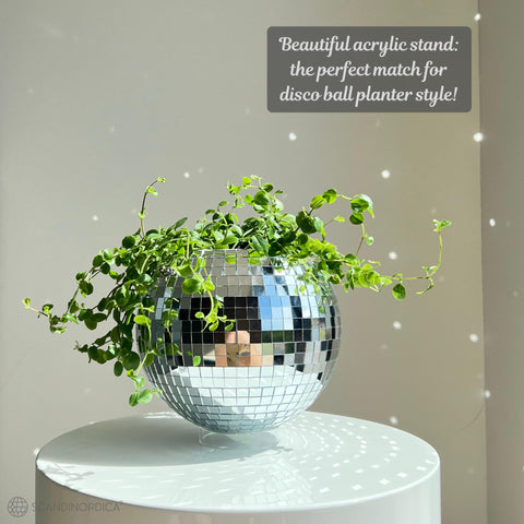 SCANDINORDICA disco ball planter handmade mirror pieces elevate decor