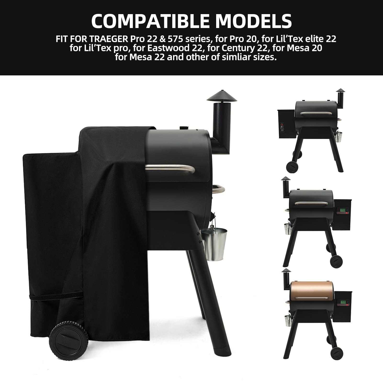 SCAUSY cover on Century 22-sized grill for versatile protection