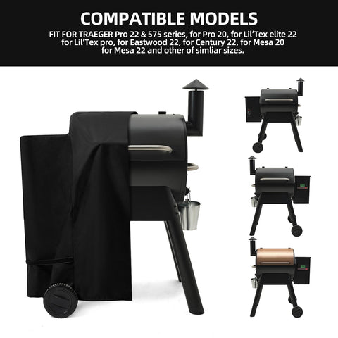 SCAUSY cover on Century 22-sized grill for versatile protection
