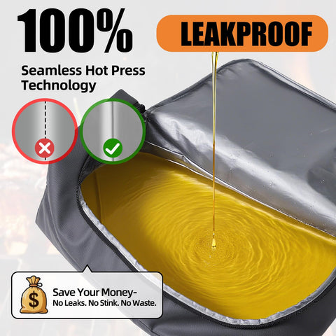 SCAUSY sealed zipper meat resting bag showing grease-free resting.