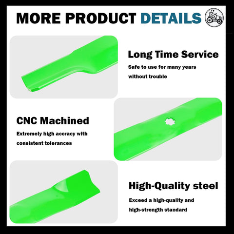SCBHWJ 42-inch deck blade close-up AM141032 illustrating multi-model compatibility
