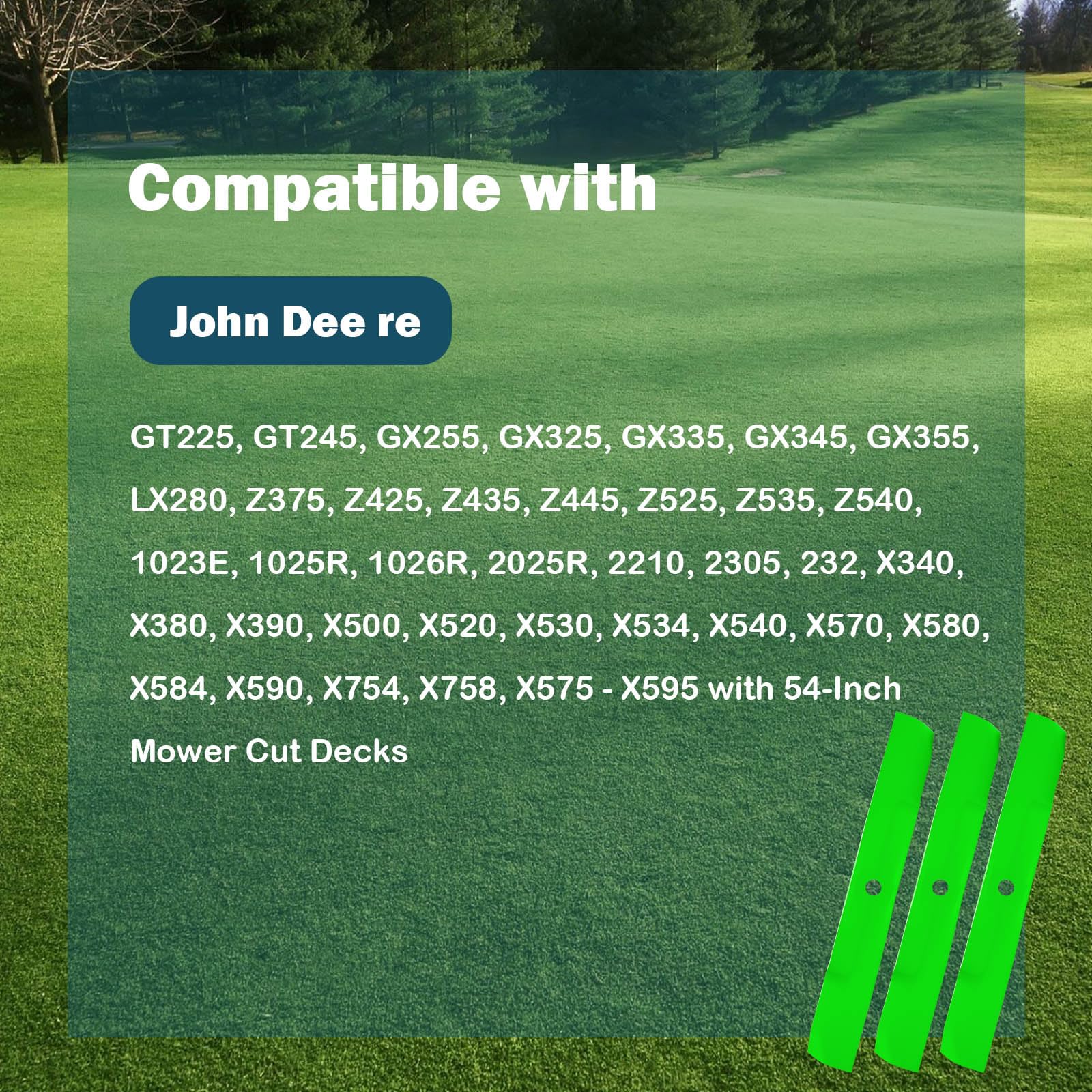 SCBHWJ-compatible model labels help verify fit with 54-inch decks.