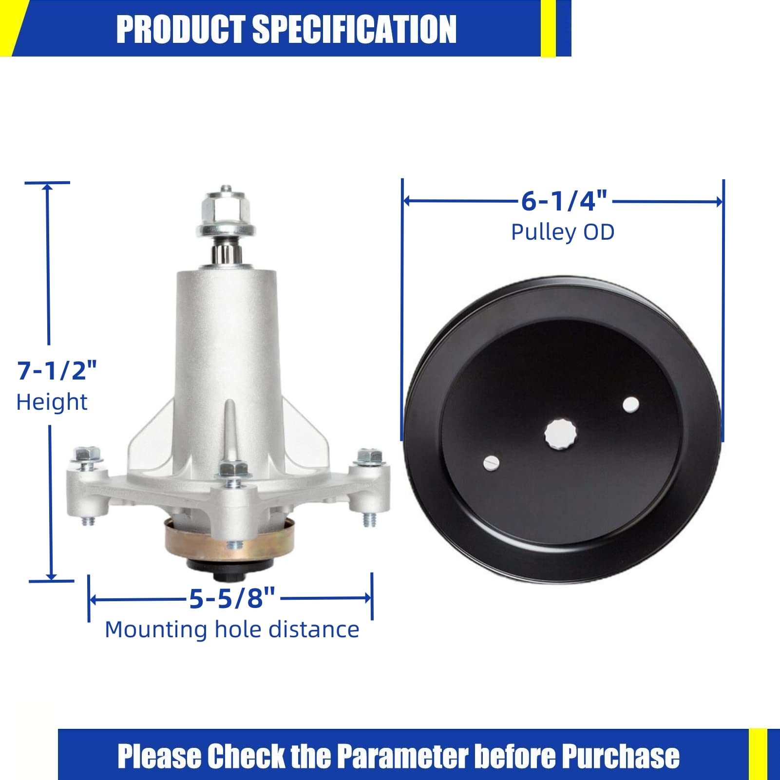 SCBHWJ spindle assembly 532187281 fits Husqvarna models for reliable cutting