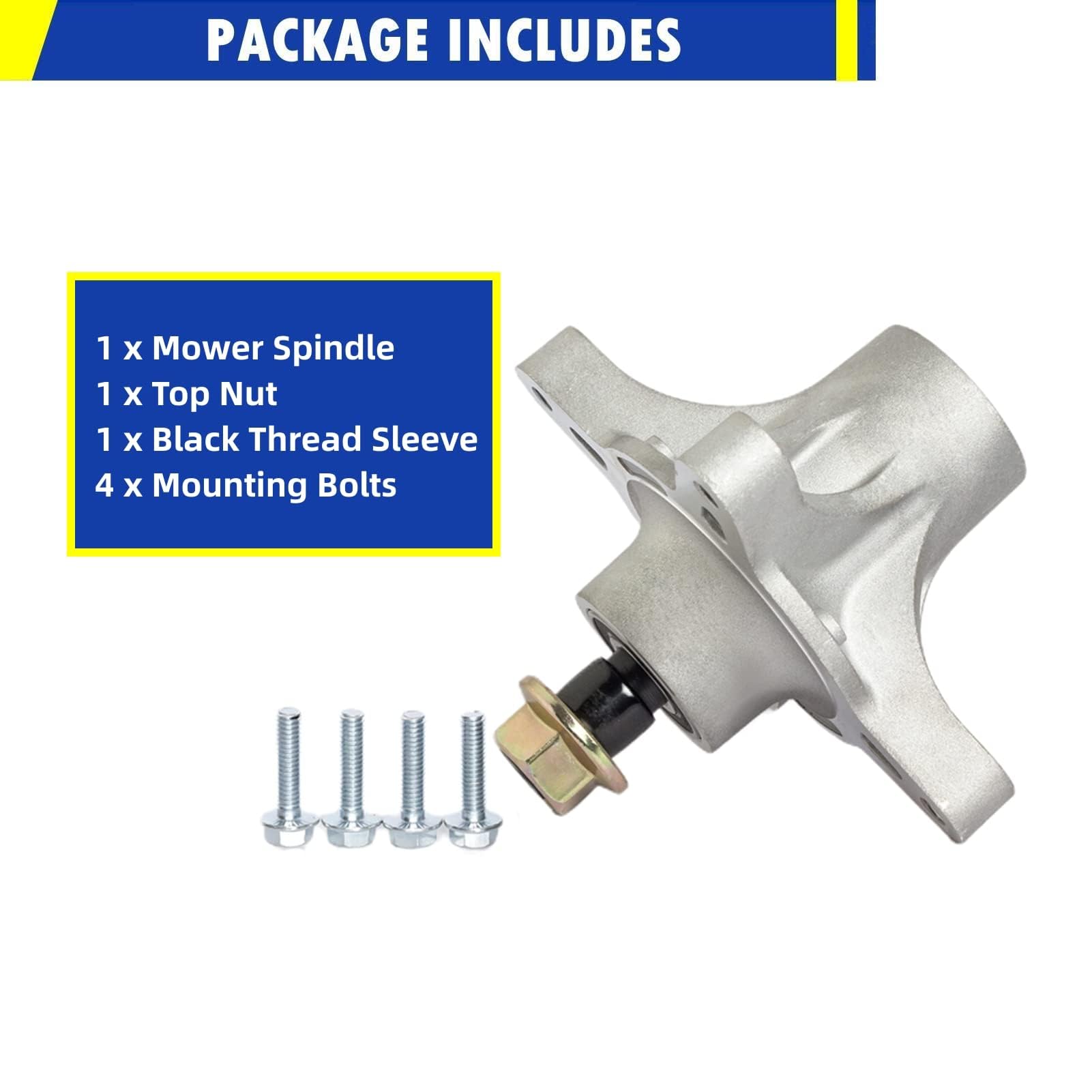Packaging and included parts for easy replacement of the spindle kit.