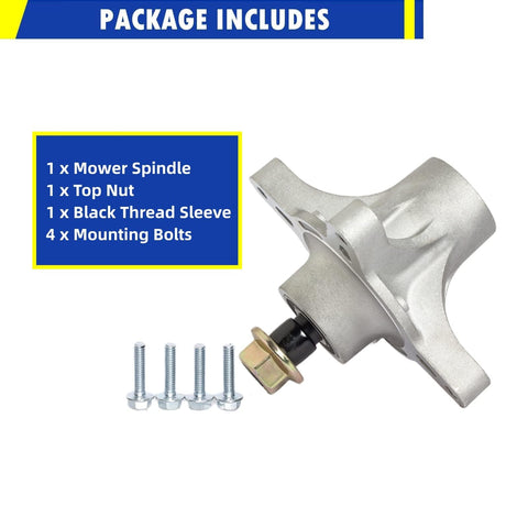 Packaging and included parts for easy replacement of the spindle kit.