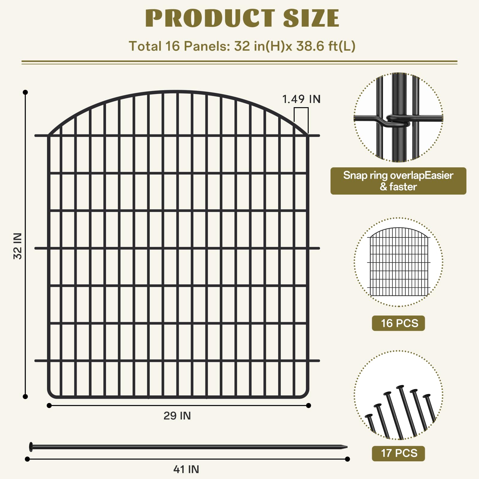 SCBIGM decorative arched fence blending with garden borders