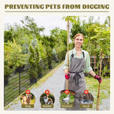 SCBIGM garden pet fence borders beds and deters digging