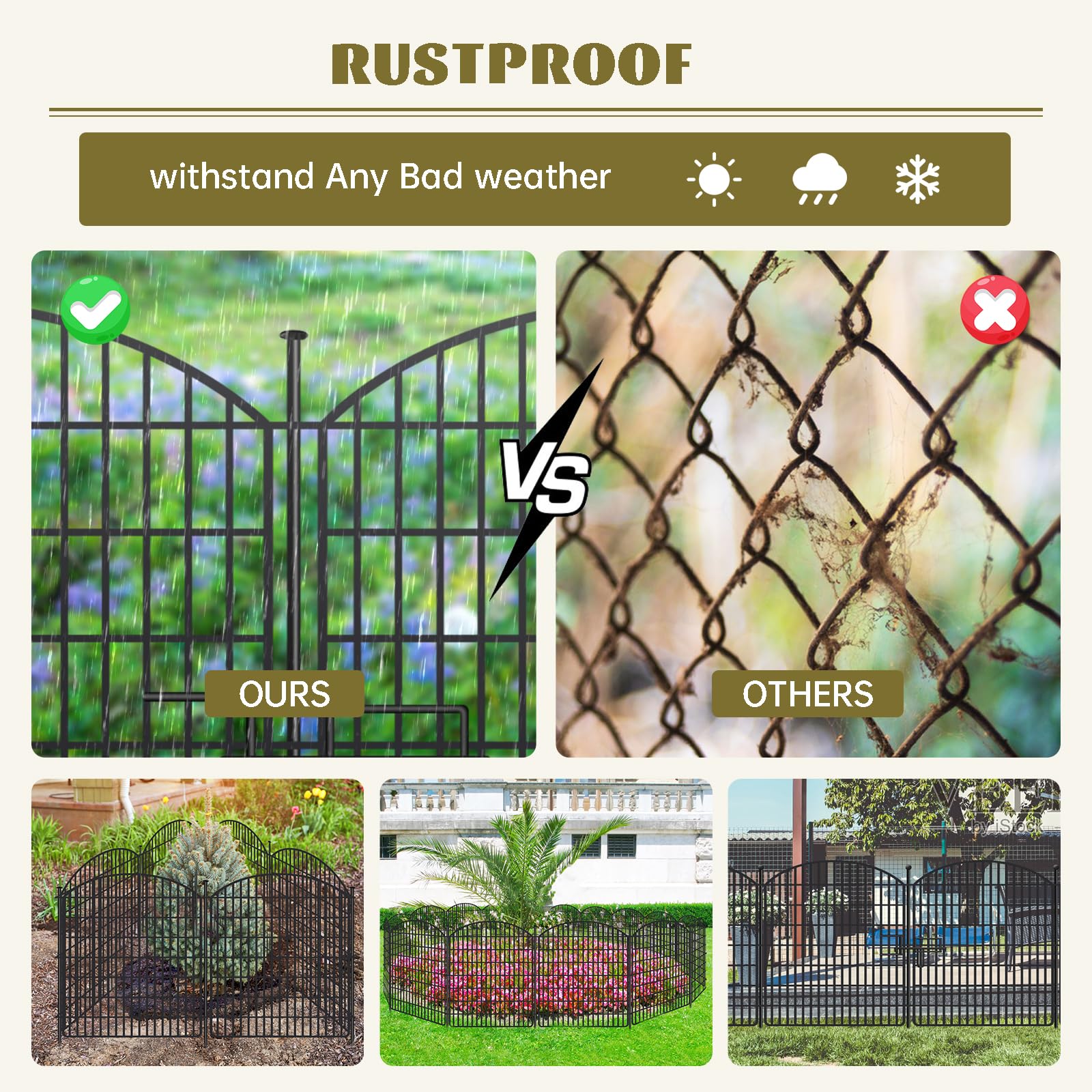 SCBIGM tall 32-inch fence blocks larger dogs in yards
