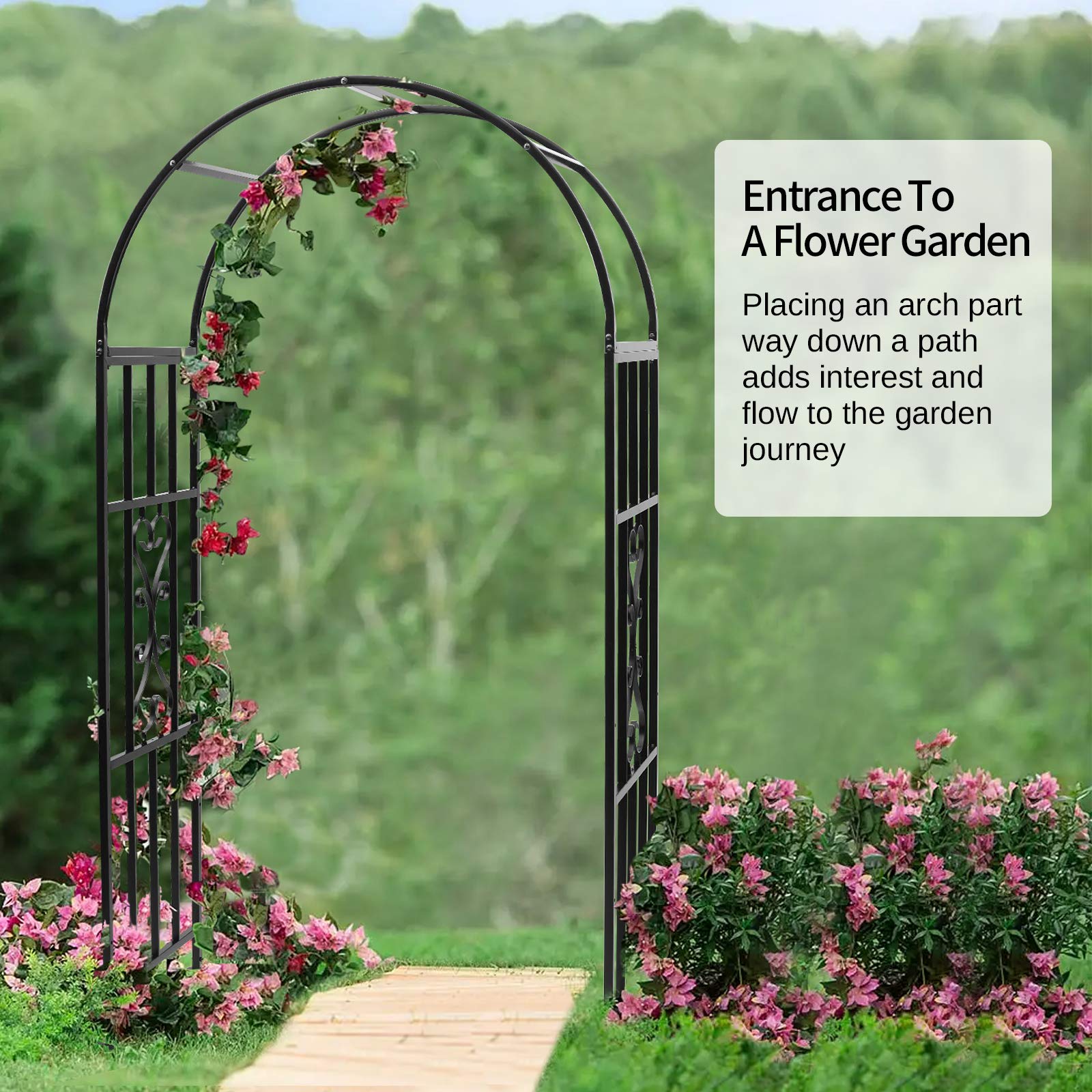 SCENDOR Garden arbors install easily with included fasteners