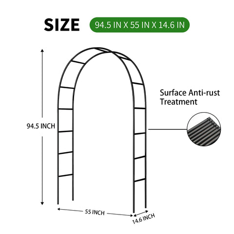 SCENDOR garden arch assembly easy, suitable for indoor and outdoor spaces