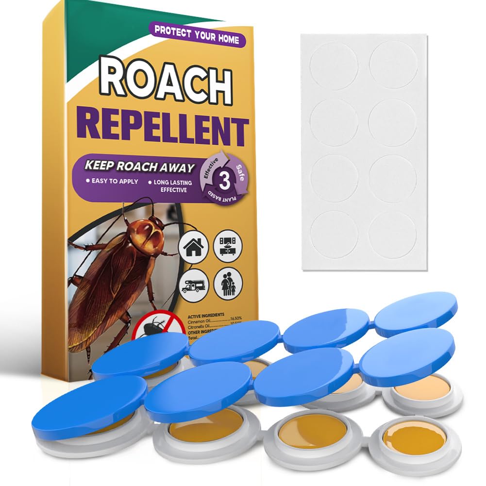 SCFKAOF Roach Repellent bottle close-up, pet-friendly natural formula.