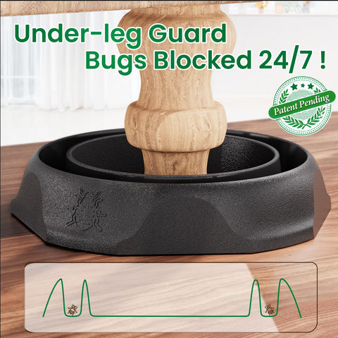 Schadro bed bug interceptors on a sofa leg for early monitoring