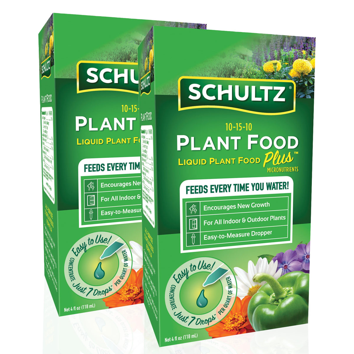 Schultz All Purpose Plant Food Plus bottle fuels regular feeding for thriving indoor and outdoor plants
