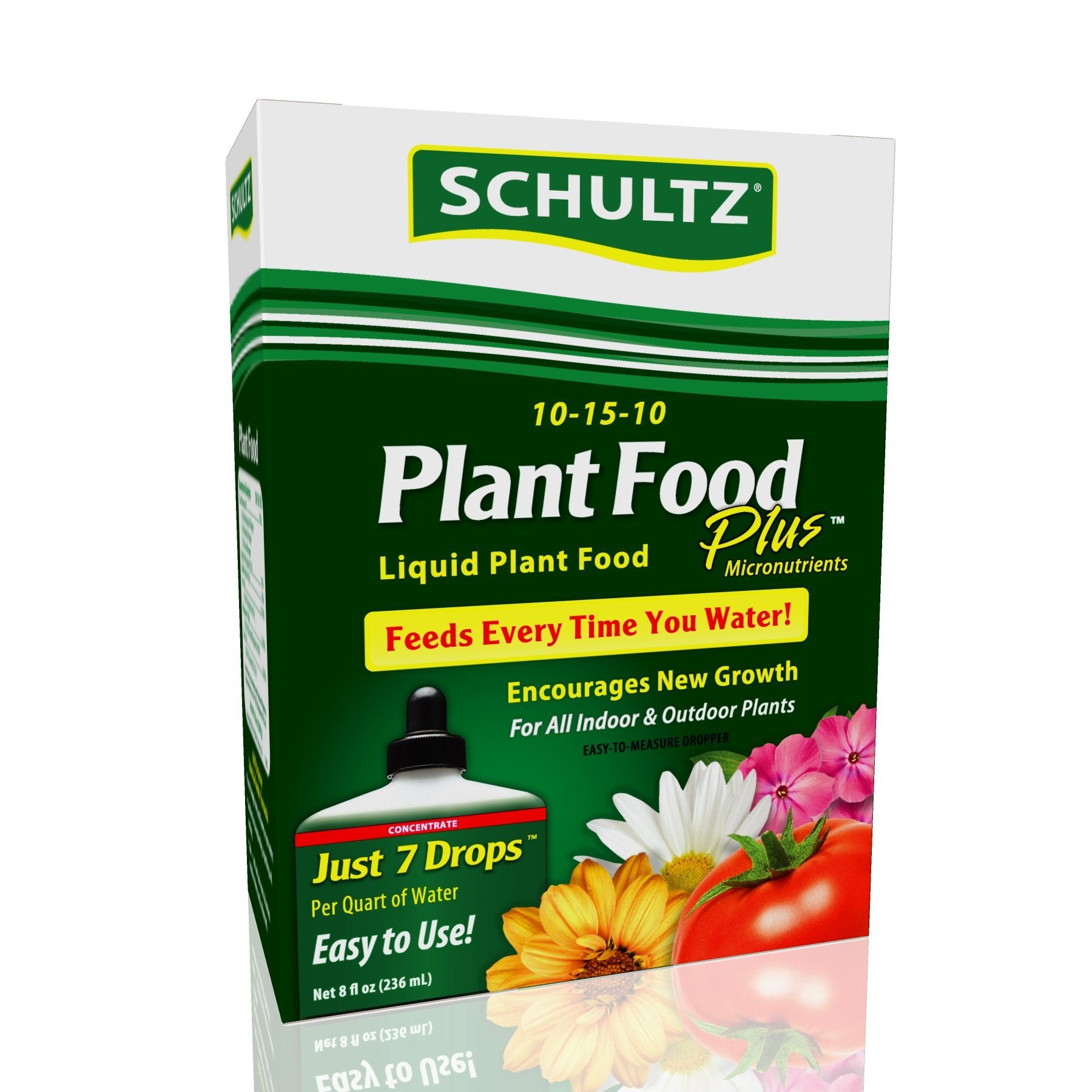 Schultz all purpose liquid plant food 10-15-10 bottle pour supports healthy blooms and robust growth
