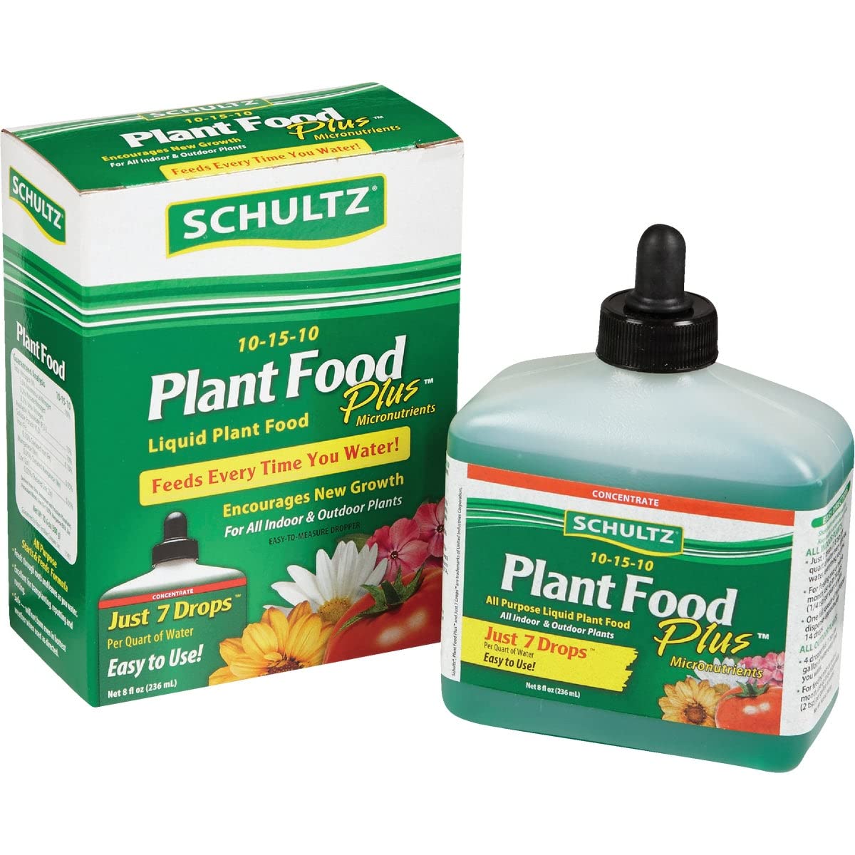 Schultz SPF45170 bottle pour demonstrates easy on-watering feeding.