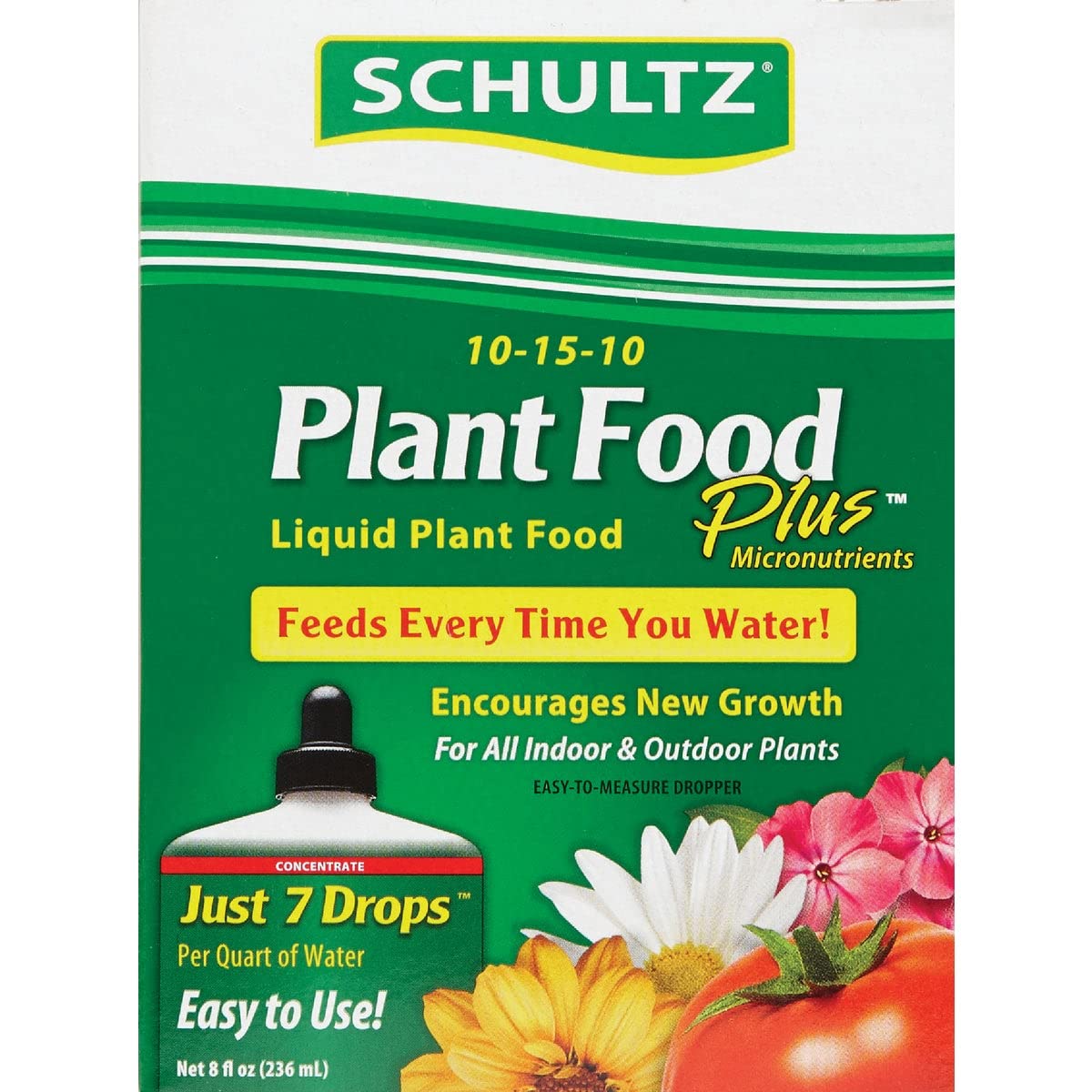 Schultz SPF45170 label close-up shows universal nutrient balance.