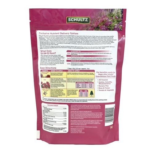 Schultz SPF48270 bloom label highlights 12-24-12 NPK for blooming