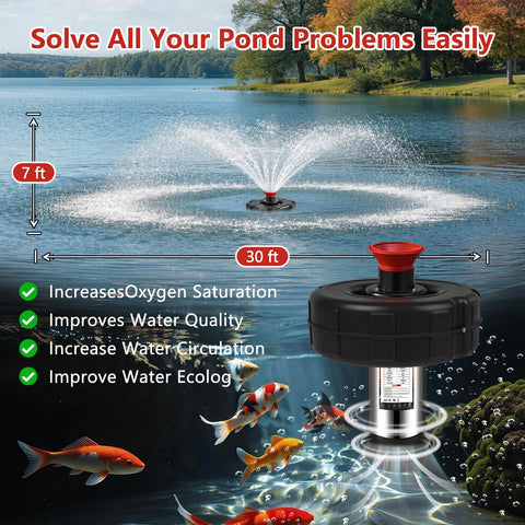 Schupethauer floating fountain nozzle options show V and parabola spray patterns