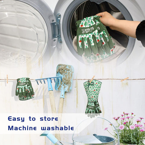 Schwer easy-care gloves that are machine washable and quick to hang to dry.