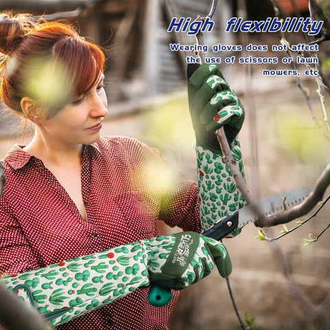 Schwer thickened palm protection cushions hands when pruning roses.