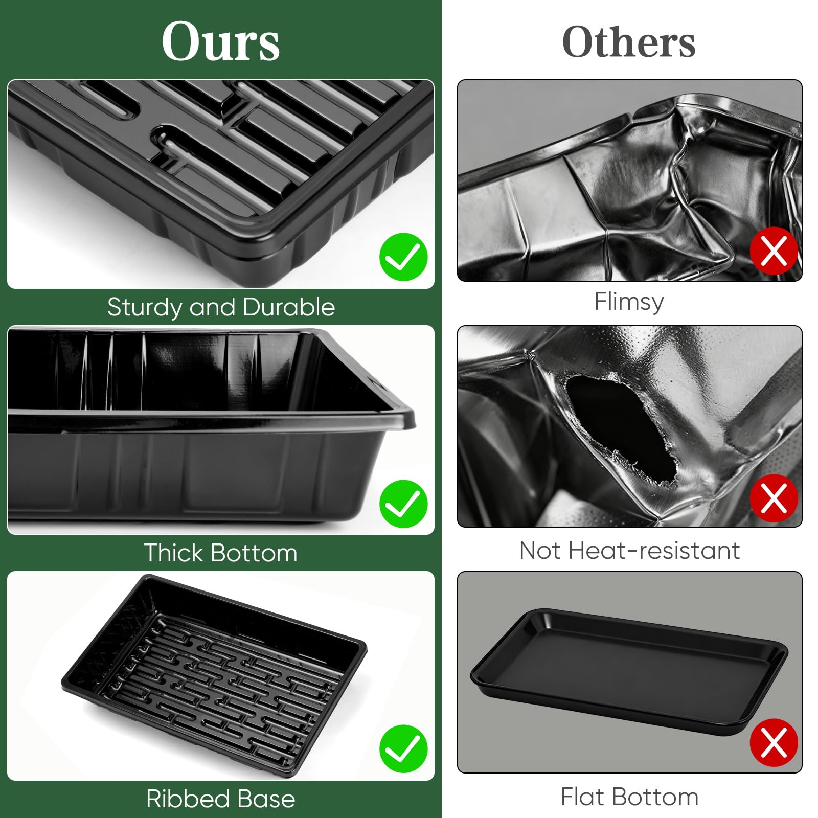 Sckee durable plastic seedling germination tray resists wear