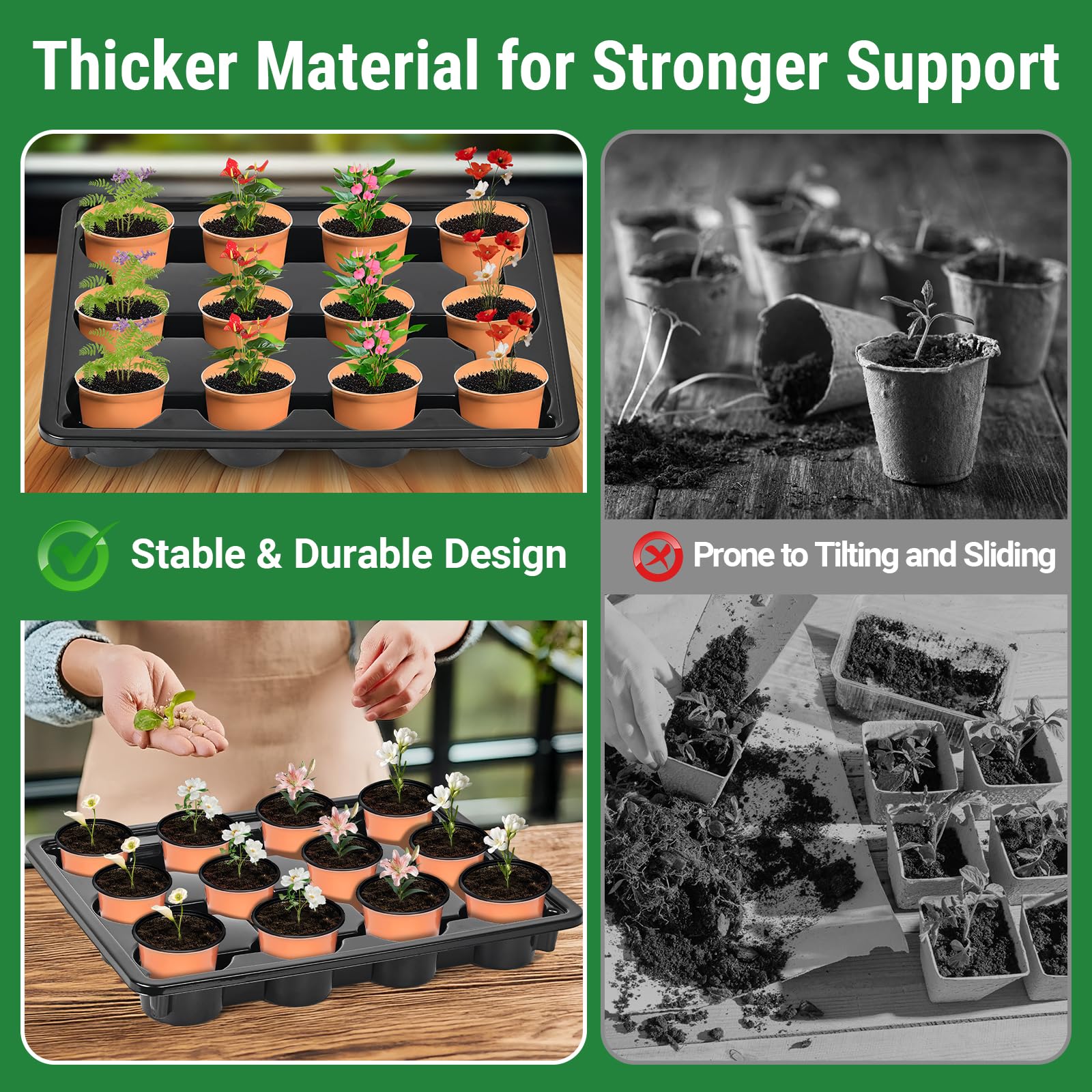 Sckee tray with groove eases carrying multiple pots.