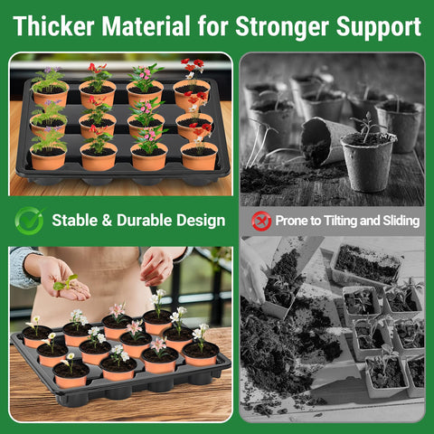 Sckee tray with groove eases carrying multiple pots.