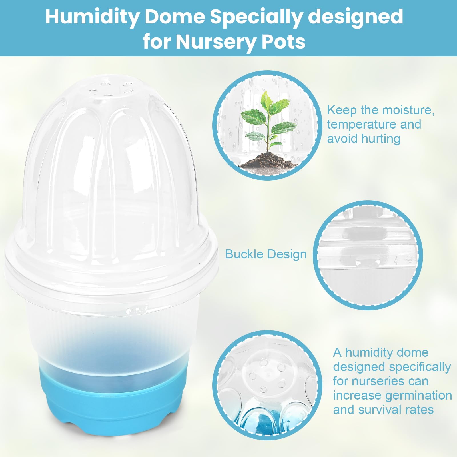 Sckee nursery pots with silicone bottom ease transplanting without harming roots.