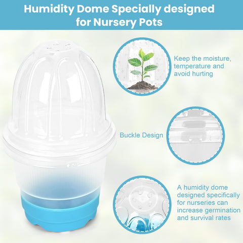 Sckee nursery pots with silicone bottom ease transplanting without harming roots.