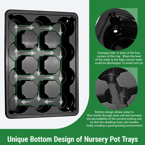 Sckee nursery pots tray durable material closeup emphasizing sturdy construction.