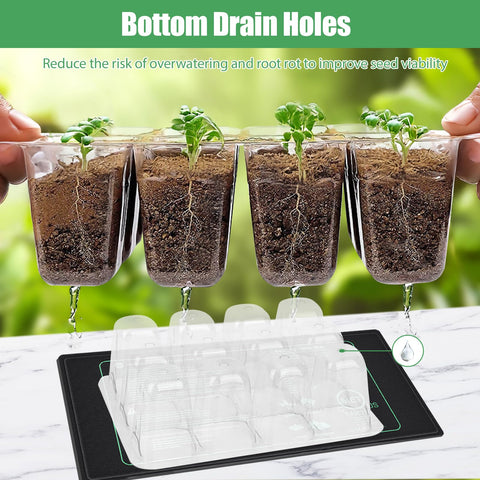 Sckee seed starter base tray provides sturdy support and drainage.