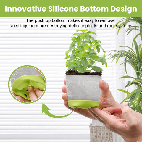 Sckee silicone bottom design enables gentle transplant without root damage.