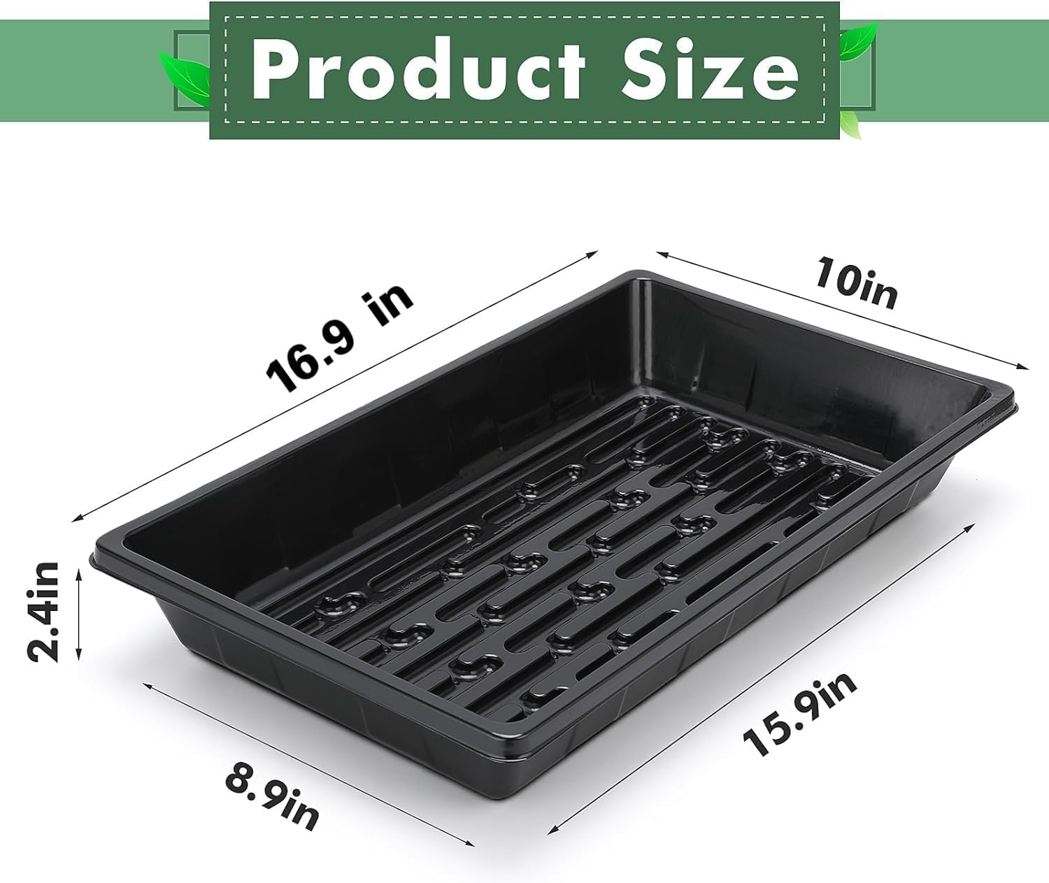 Sckee Indoor gardening setup using trays for seedlings and microgreens.