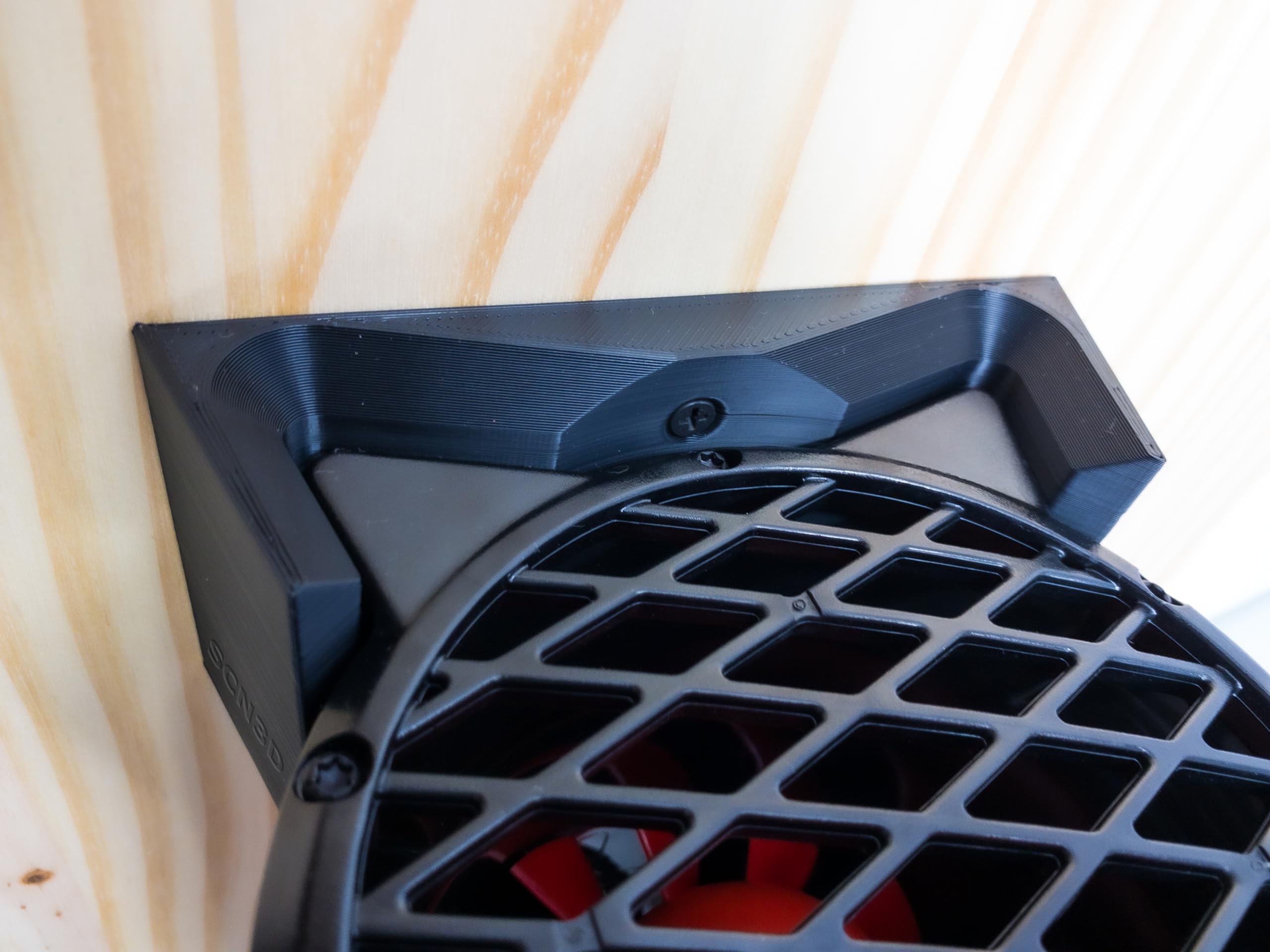 SCN3D Milwaukee M18 Fuel wall mount side view showing slim profile for compact garages.