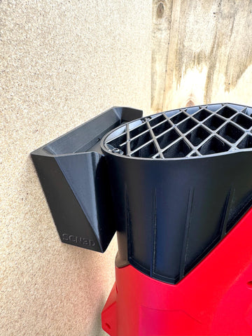 SCN3D organized garage workspace with wall mount storage