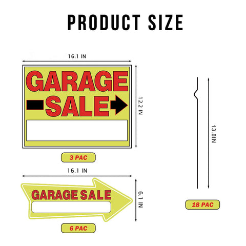 SCNWQ outdoor yard-sale signage set enables quick setup.