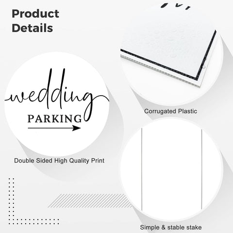 SCNWQ wedding signs double-sided visibility guides guests from all angles