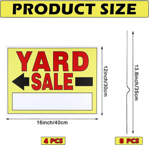 SCNWQ yard sale signs easy installation with included stakes