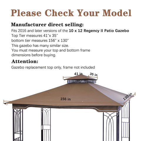 SCOCANOPY 10x12 gazebo frame fit guide for straightforward replacement.