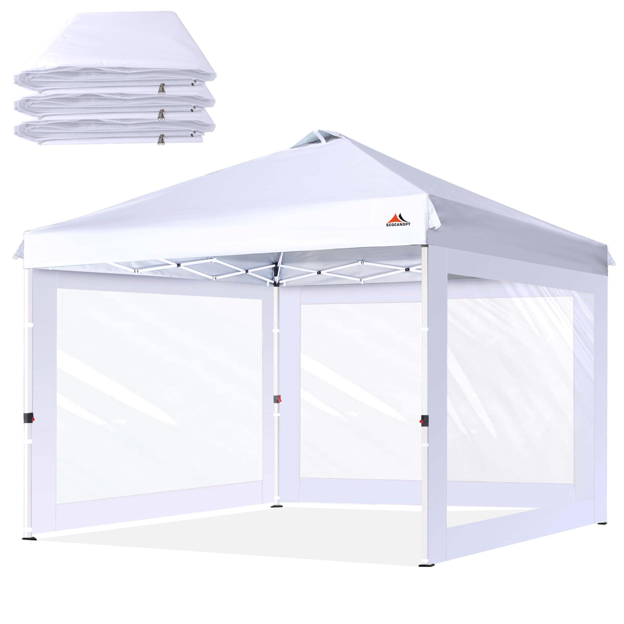 SCOCANOPY clear window sidewall front panel for 10x10 canopy with transparent visibility