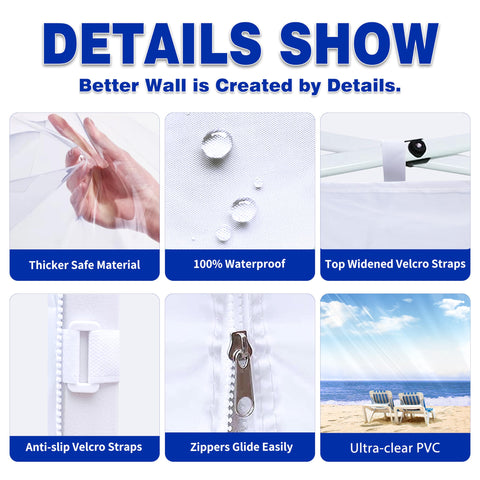 SCOCANOPY clear window sidewall zip connectors enable seamless multi-wall setup