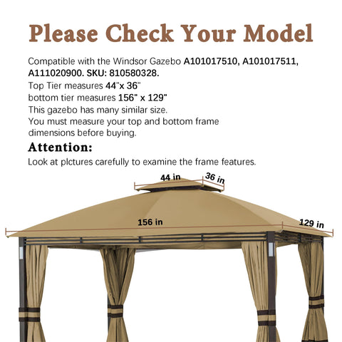 SCOCANOPY Crestfield 11x13 canopy top outer seam detail for durability